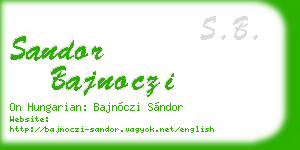 sandor bajnoczi business card