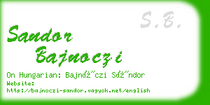 sandor bajnoczi business card